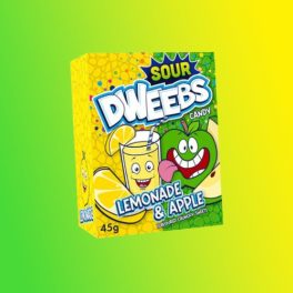    Dweebs Lemonade and Apple limonádé és zöld alma ízű savanyú cukorka 45g
