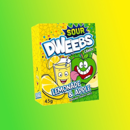  Dweebs Lemonade and Apple limonádé és zöld alma ízű savanyú cukorka 45g