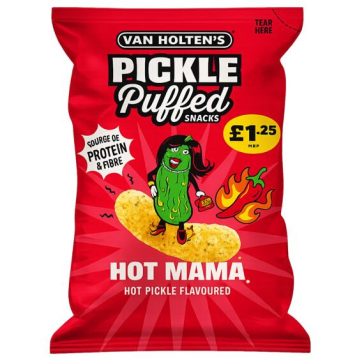  Van Holten's Hot Mama csípős uborka ízű kukorica- és lencsechips, 50 g