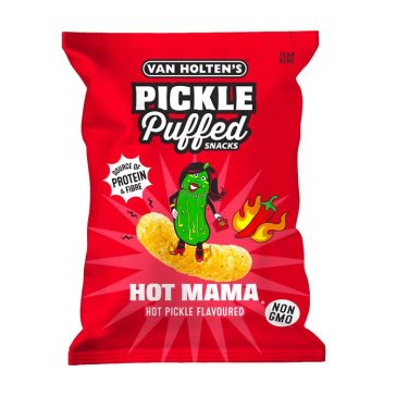   VAN HOLTENS 90 GR HOT MAMA Csípős extrudált snack savanyúuborka-aromával