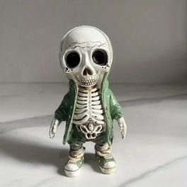Csontváz figura dísznek 14cm Zöld