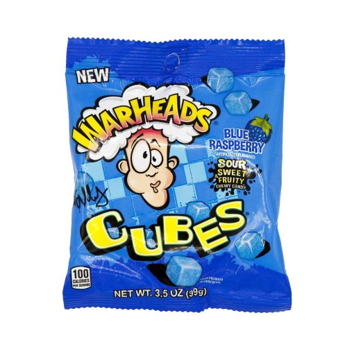 Warheads Blue Raspberry Cubes | Kék málna kockák 99g