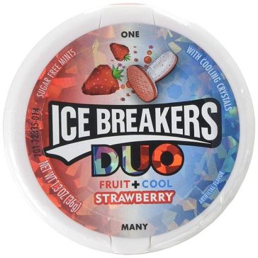 Ice Breakers Duo gyümölcsös + hűsítő eper ízű 36g