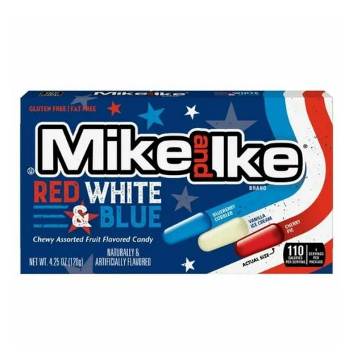 Mike and Ike Mega Mix Red White and Blue 120g, Drazsé