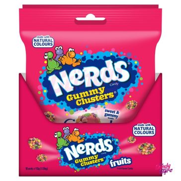   Nerds Clusters Fruit gyümölcsízű, cukormázas rágócukorka 113 g