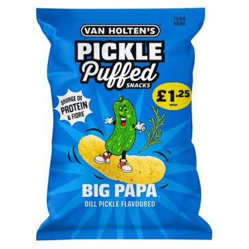   Van Holten's Big Papa vöröslencse- és kukoricachips uborka ízesítéssel, 50 g