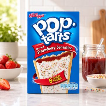   Kellogg's Pop-Tarts cukormázas eperízű töltött sütemény, 8 darab, 384 g
