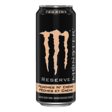   Monster CA Reserve Peaches N' Creme energiaital, őszibarack és krém ízű, 473 ml