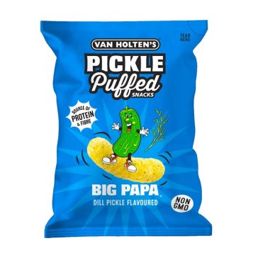   Van Holtens Big Papa extrudált vöröslencse rudak savanyú uborka és kapor ízesítéssel - 90 g 