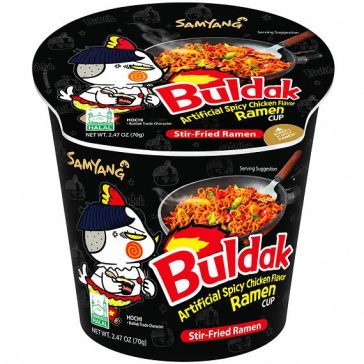   Samyang Buldak Cup Instant fűszeres csirke ízű tészta, 70 g