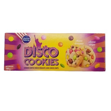   American Bakery Disco Cookies sütemény csokidrazséval és csokidarabokkal 100g