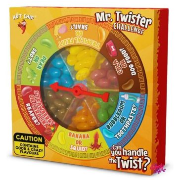   Hot Chip Mr. Twister játék rulettkerékkel és rágócukorkával, 120 g