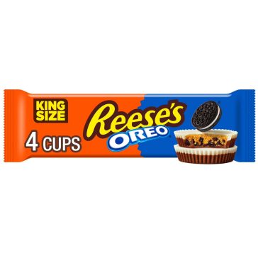   Reeses Oreo King Size mogyoróvajas csokoládé csészék Oreo darabokkal 79g Amerika 