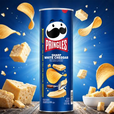   Pringles Éles fehér Cheddar 158g (USA) - Sharp White Cheddar