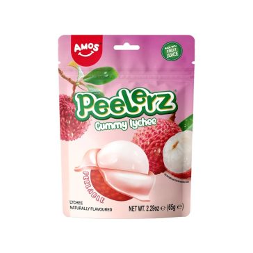 Amos Peelerz Lychee hámozható licsi ízű gumicukor 65g
