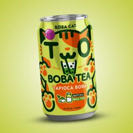    Boba Cat Bubble Tea Matcha ízesítésű buborék tea 315ml 