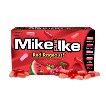 Mike and Ike Red Rageous piros gyümölcsös cukorkák120g