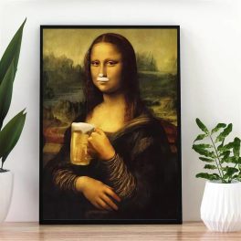 Mona Lisa Sörözik kép 40x60 (üveges kerettel)